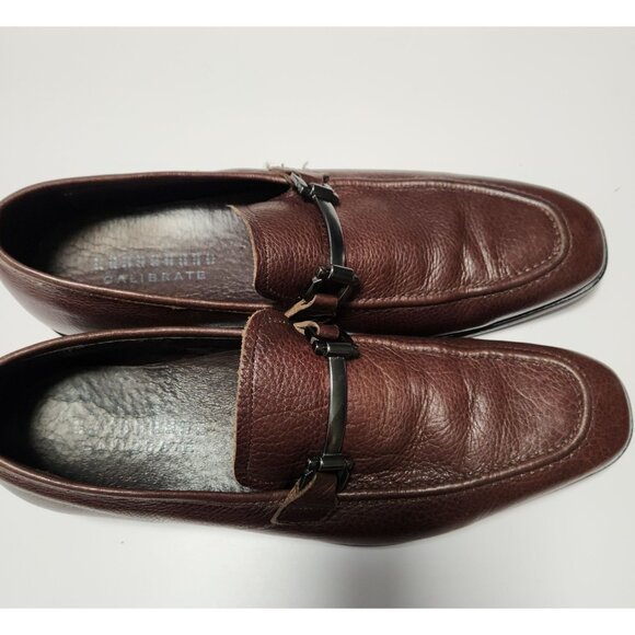 Calibrate Mstroy Horsebit Loafers Pebbled Leather Brown Men's 9M Slip-On - Picture 7 of 16